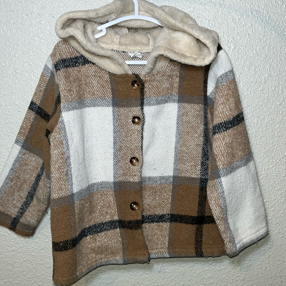 Shein toddler hooded flannel 2-3Y🍂